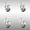 Service Caster 3 Inch 316SS Gray Polyurethane Wheel Swivel 1/2 Inch Threaded Stem Caster Set SCC SCC-SS316TS20S314-PPUB-121315-4 - alternate 1
